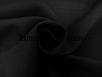 black cotton ripstop fabric