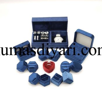 blue jewelry box set