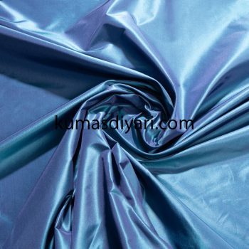 blue silk taffeta fabric