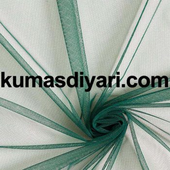 dark green tulle fabric