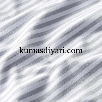 grey and white thick striped viscose fabric