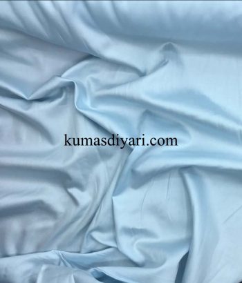 light blue cotton satin fabric