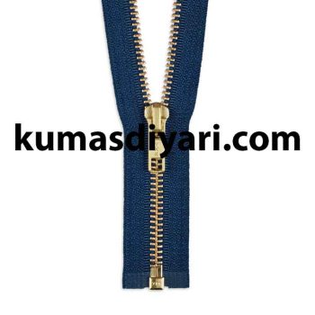navy blue metal zipper