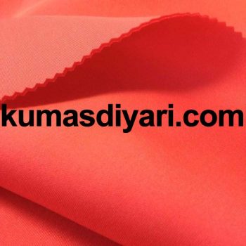 neon orange puffy scuba fabric