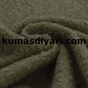 olive green boucle fabric