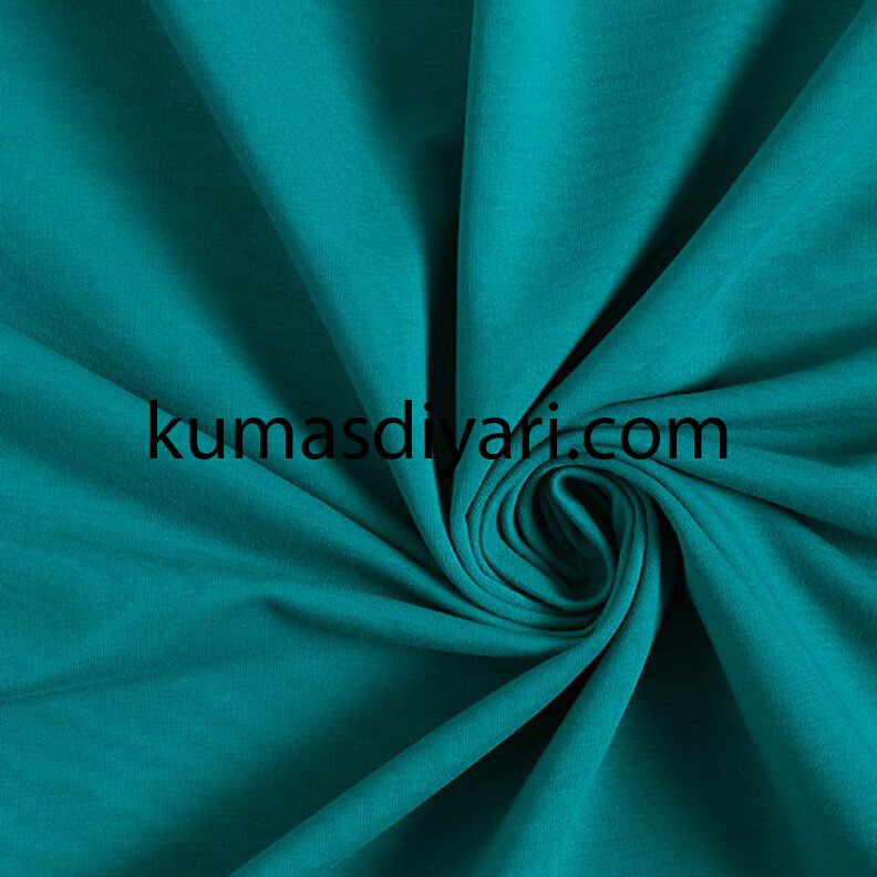 petroleum green diagonal three-thread fabric