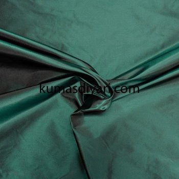 petroleum green silk taffeta fabric