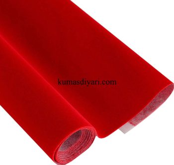 red flock fabric