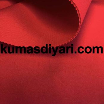 red puffy scuba fabric