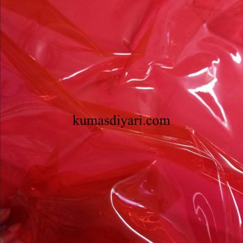 red transparent pvc fabric