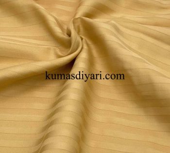 yellow striped cotton satin fabric